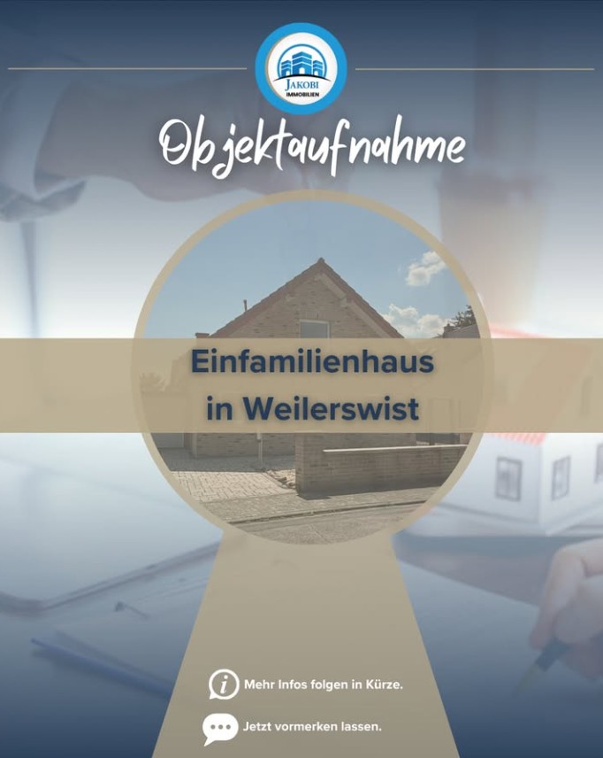 Objektaufnahme eines Einfamilienhauses in Weilerswist von Jakobi Immobilien mit Hausfoto im Kreis.