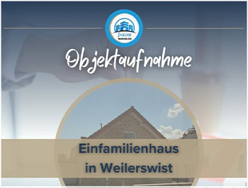 Objektaufnahme eines Einfamilienhauses in Weilerswist von Jakobi Immobilien mit Hausfoto im Kreis.