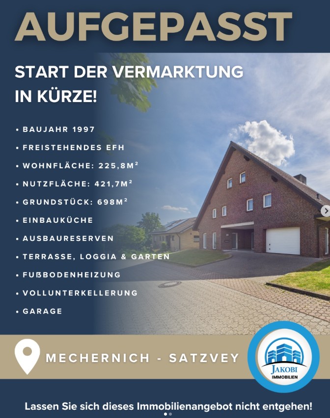 Bild für den Blogbeitrag Aufgepasst – Mechernich Satzvey Einfamilienhaus von Jakobi Immobilien