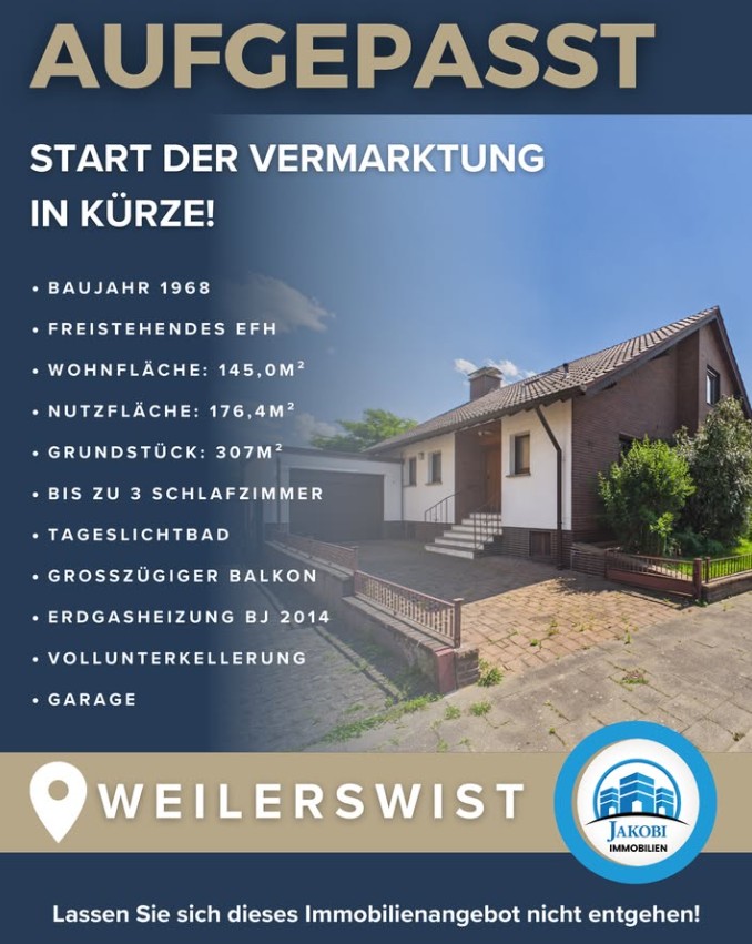 Bild zum Blogbeitrag Aufgepasst – Weilerswist Einfamilienhaus von Jakobi Immobilien