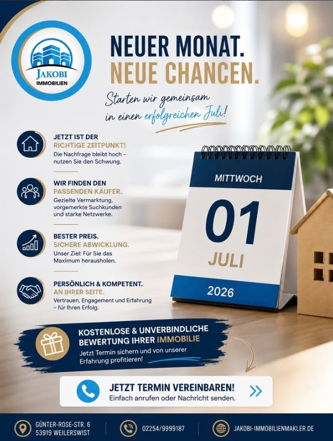 Bild zum Blogbeitrag: Willkommen im Juli 2026 von Jakobi Immobilien