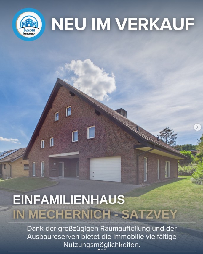 Bild zum Blogbeitrag: Neu im Verkauf – Mechernich Einfamilienhaus