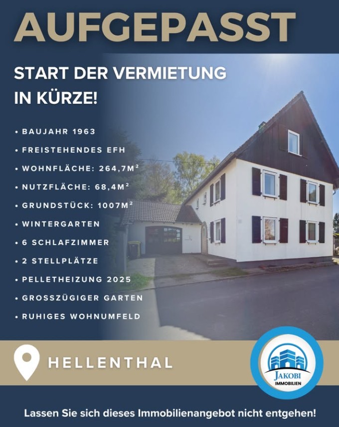 Bild zum Blogbeitrag: Aufgepasst – Hellenthal Einfamilienhaus 🏡