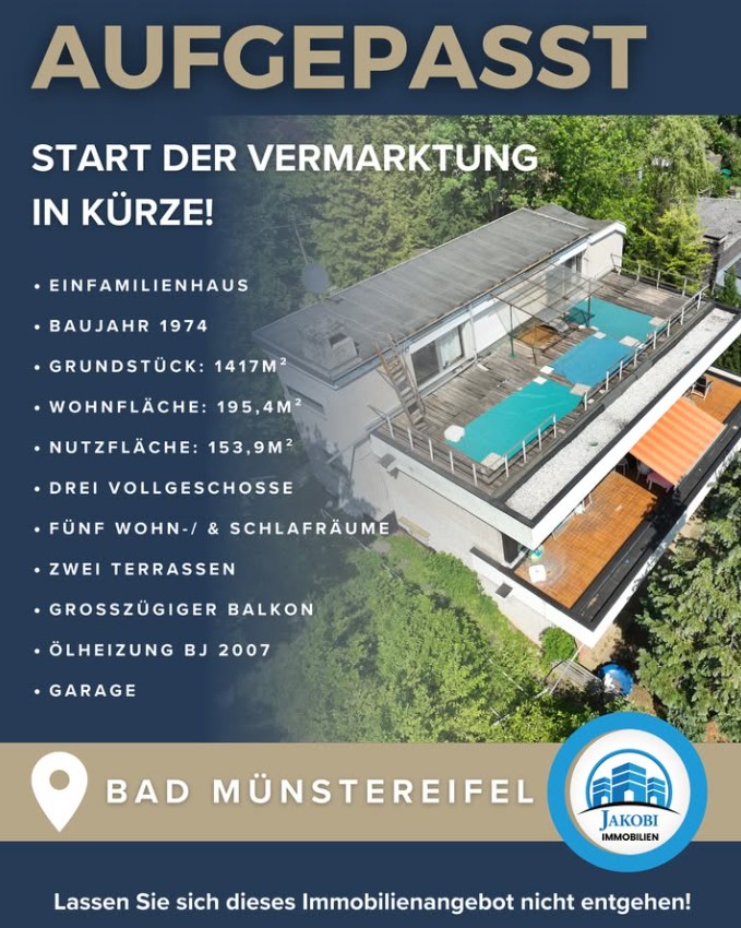 Bild zum Blogbeitrag: Aufgepasst – Bad Münstereifel Einfamilienhaus von Jakobi Immobilien