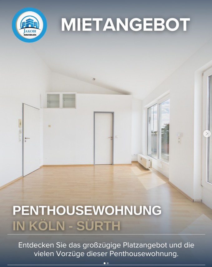 Bild zum Blogbeitrag: Neu in der Vermietung – Köln Sürth Penthousewohnung