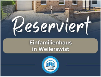 Bild zum Blogbeitrag Reservierung - Weilerswist Einfamilienhaus von Jakobi Immobilien
