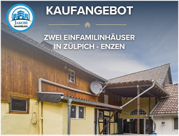 Bild zum Blogbeitrag Neu im Verkauf – Zülpich Zwei Einfamilienhäuser von Jakobi Immobilien