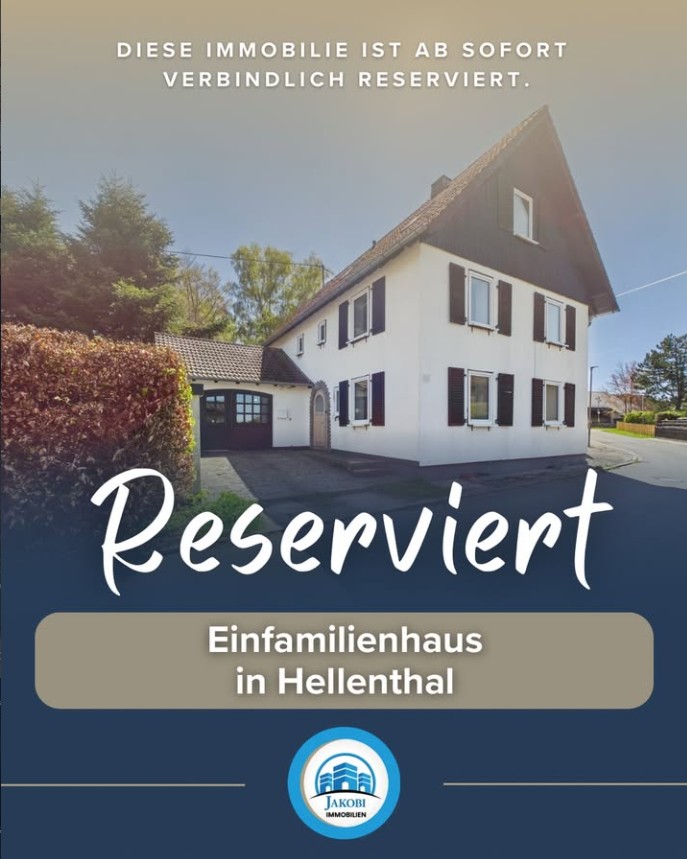 Bild zum Blogbeitrag Reservierung – Hellenthal Einfamilienhaus von Jakobi Immobilien