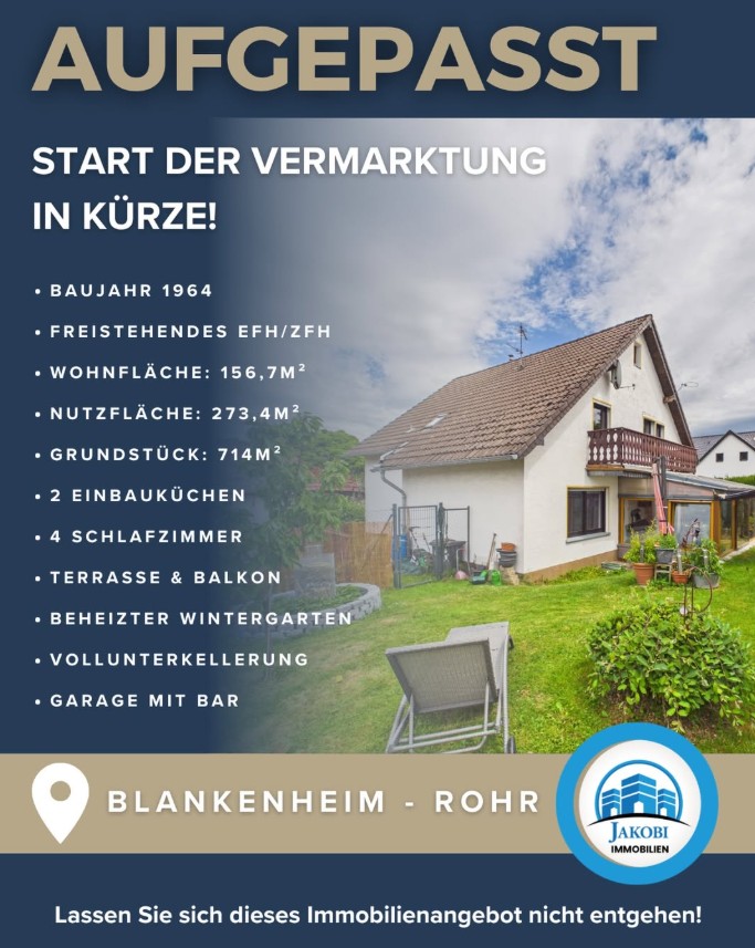 Bild zum Blogbeitrag Aufgepasst – Blankenheim Rohr Einfamilienhaus von Jakobi Immobilien