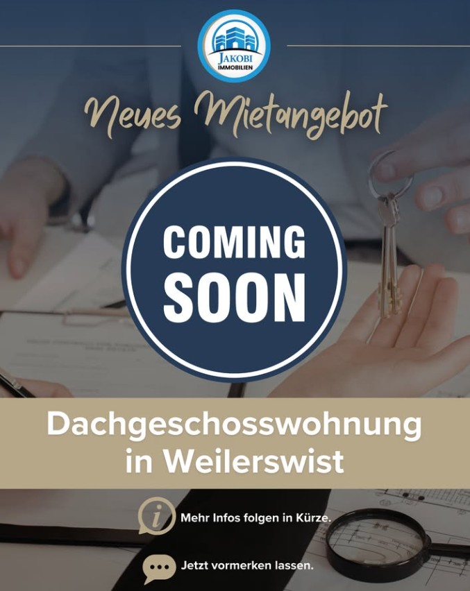 Bild zum Blogbeitrag Vorankündigung – Weilerswist Dachgeschosswohnung von Jakobi Immobilien