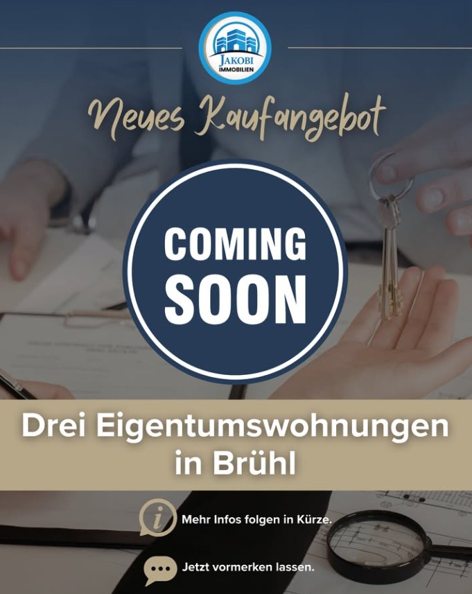 Bild zum Blogbeitrag Vorankündigung – Brühl Drei Eigentumswohnungen von Jakobi Immobilien