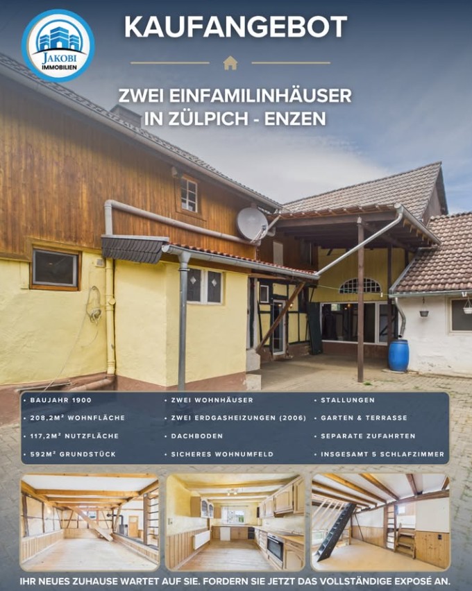 Bild zum Blogbeitrag Neu im Verkauf – Zülpich Zwei Einfamilienhäuser von Jakobi Immobilien