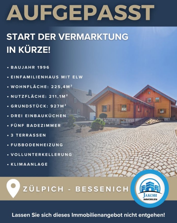 Bild zum Blogbeitrag Aufgepasst – Zülpich Einfamilienhaus mit ELW von Jakobi Immobilien