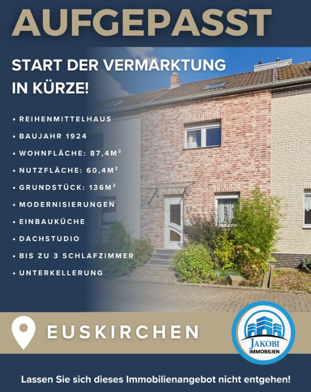 Aufgepasst – Reihenmittelhaus Euskirchen – Jakobi Immobilien