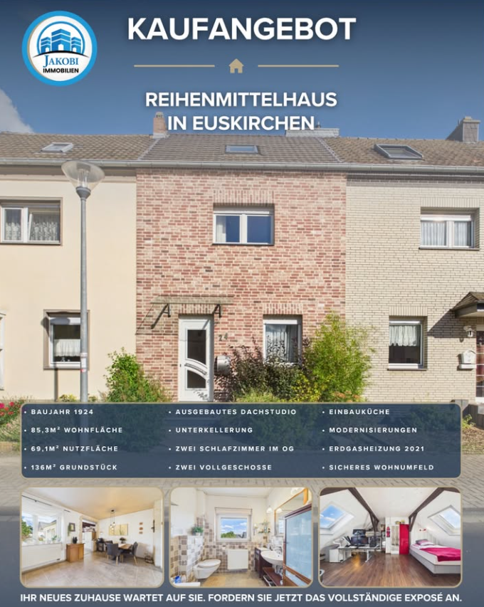 Saniertes Reihenmittelhaus mit Garten in Euskirchen – Jakobi Immobilien