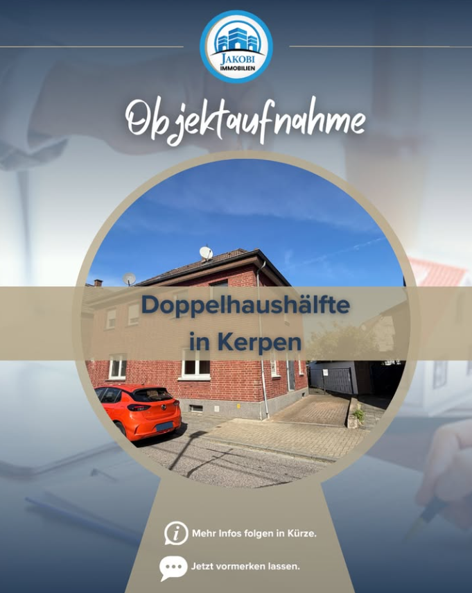 Doppelhaushälfte mit verklinkerter Fassade in Kerpen – Objektaufnahme – Jakobi Immobilien