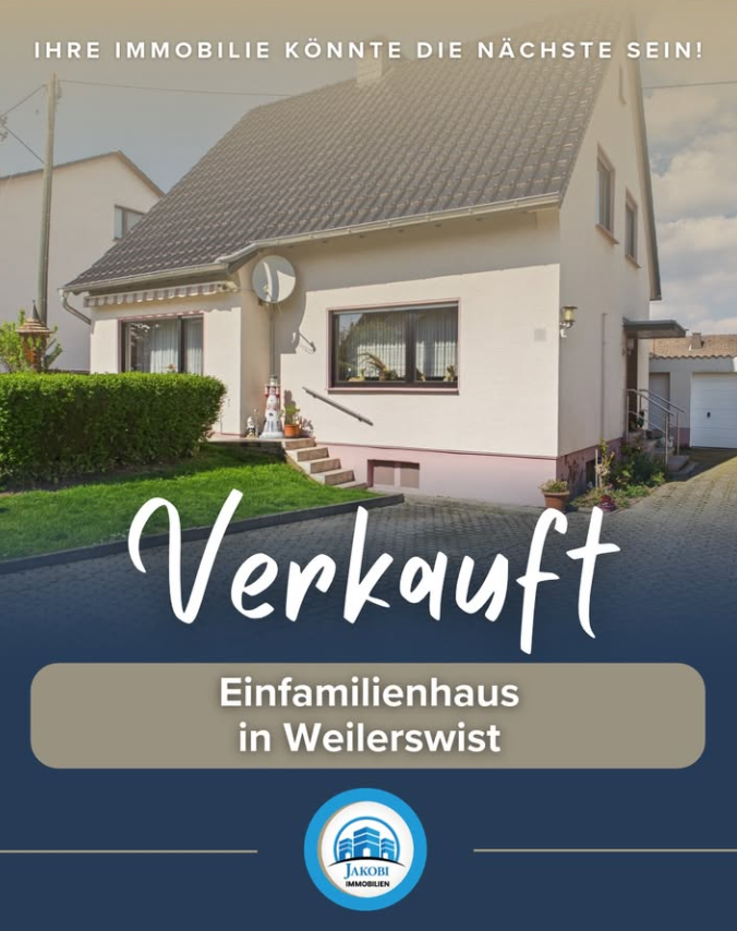 Einfamilienhaus in zentraler Lage von Weilerswist – Verkauft – Jakobi Immobilien